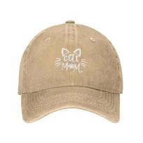 Cat Mom Hats Mama Baseball Cap Denim Adjustable Unisex Hat Cap for Women  Adult Unisex Four Seasons Adjustable balta