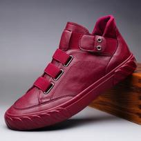 Vyriški odiniai batai Korėjos tendencija Patogūs Loafer Britų mados Vyriški sportbačiai su aukšta viršūne Nauji mokasinai Zapatos De Hombre 39 vyno raudonos spalvos