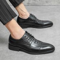 Verslo Oxfordai Odiniai Batai Vyriški su raišteliais Guminiai Formalūs Bateliai Vyriški Biuro Vestuvių Lygūs Avalynė Mokasinai Homme 6 juoda