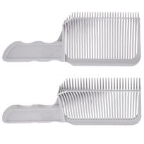 2Pcs Ergonomic Flat Top Barber Combs with Gradienter Designs Precise Fading Comb for Precise Haircuts and Styling
