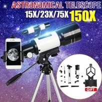 70 mm 300 mm astronominis teleskopas Monokuliarus Profesionalus lauko kelionių taškas su trikoju vaikams ir pradedantiesiems Dovana