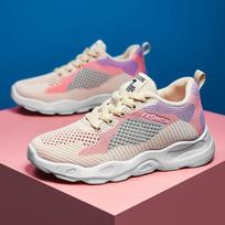 New women's sports shoes trendy soft sole comfortable breathable sports shoes 2024 women's outdoor travel shoes 35 rožinė