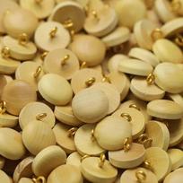 Wood Alloy Button Jelly Bean Clothing Decorative Button Children'S Sweater Knitted Cardigan Clothing Decorative Button 1 #[10mm HL #pigeon gold bottom log color]