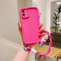 Wrist Strap Soft Phone Case for IPhone 16 15 14 Plus 13 12 11 Pro Max XS X XR Wristband Shockproof Protective Cover iPhone 16