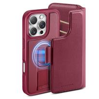 2 in 1 Detachable Wrist Strap Magnetic Wallet with Card Holder for IPhone 16 15 14 Plus 13 12 Pro Max Leather Protective Cover For iPhone 16 Plus