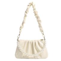 Niche High-end Pearl Bags, Women's Fashionable Handbags, Casual and Versatile Pleated Cloud Bags, Single-shoulder Crossbody Bags