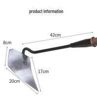 Triangular Manganese Steel Hoe for Soil Loosening & Fertilization Hoe Head - Thickened Manganese Steel black