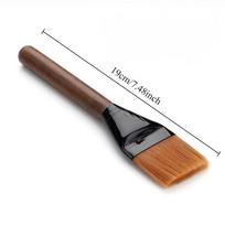 1PC wooden handle coffee machine cleaning brush flat head round head cleaning brush household coffee grinder cleaning tool