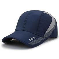 Vasaros nauja tinklinė kepurė vyriška mada sportinė kepurė kvėpuojanti kepurė lauko lengva ir greitai džiūstanti kepurė moteriška kepurė nuo saulės Adjustable tamsiai mėlyna