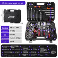 CRV Chrome Vanadium Steel 121-Piece High-End Auto Repair Tool Set