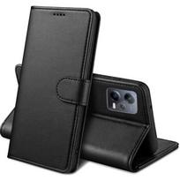 Case for Xiaomi Redmi Note 12 PRO PLUS 5G - Redmi Note 12 PRO+ 5G - Black Wallet Flip Magnetic Clasp Phonillico® juoda