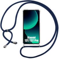 Coque de protection - E.F.CONNECTION - Xiaomi 13T/13T Pro - Souple - Transparente - Cordon bleu marine