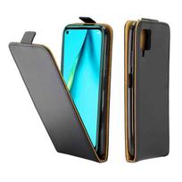 Verslo stiliaus vertikalus atverčiamas TPU odinis dėklas su kortelių lizdu For Huawei P40lite/Nova6Se/Nova7i juoda