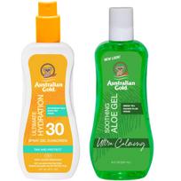 Australian gold spray gel colorless SPF30 + Aloe after sunbathing