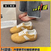 First layer cowhide~ genuine leather soft-soled German training shoes Forrest Gump shoes women's 2025 spring and summer new platform-soled casual spo 35