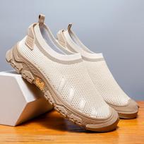 Men's shoes summer lazy one pedal low-top breathable fly-woven mesh wading hiking shoes new fashion casual shoes men 39