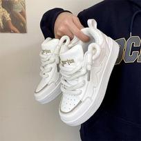 Design Hong Kong style casual new bread tide ins versatile 2024 sense board shoes men's shoes students black niche 36 balta