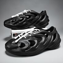 Special-shaped coconut beach hole shoes EVA step on shit feeling thick-soled beach shoes summer breathable hollow elastic sandals 39