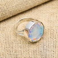 Mystic Topaz Gemstone Jewelry 925 Sterling Silver Jewelry Dazzling Ring Gift For Love 4 balta