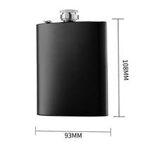 Hiking Other Spirits Flask Portable Small Wine Jug 7-12oz Black Black Matte 7 OZ