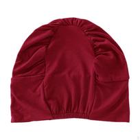 Muslim Indian Turban Hat Elastic Hair Cover Head Wrap Comfortable Sleep Cap Red