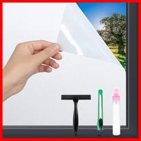 White Frosted Glass Window Film Reusable Privacy Film,Static Clings UV Protection Sun Blocking Tint Kit for Home Bathroom Home 30cmx100 cm