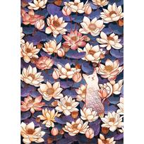 Cats and Flowers Poster Colorful Abstract Tulip Magnolia Roses Canvas Painting Modern Wall Art for Living Room Home Decor 21cm×30cm NoFrame