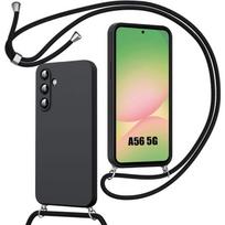 Case for Samsung Galaxy A56 5G - BooLing - Soft TPU Black with Shoulder Strap juoda