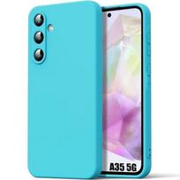 Design Case - Booling - for Samsung Galaxy A35 5G - Liquid Silicone - Matte Blue - Anti-Scratch mėlyna