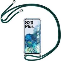 Coque avec Collier Cordon - BOOLING - pour Samsung S20 Plus - Souple - Anti-Rayure - Vert Nuit žalia