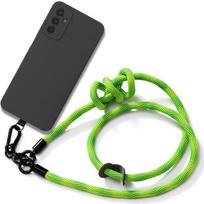 Protective case - Samsung - Galaxy M13 - Anti-scratch - Shockproof - Removable green cord žalia