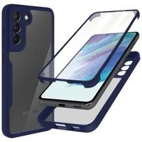 Coque - BOOLING - pour Samsung S21 FE - Bleu Marine - Protection 360° - Bordure Renforcée - Rigide mėlyna