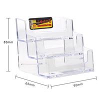 Desk Shelf Box Storage Desktop Business Card Holder Plastic 1 Pcs Exclusive For the Exhibition Transparent gryna