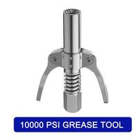Mini tepalo švirkšto jungtis 10000PSI rankinė tepalo pompos galvutė švirkštas tepimo antgalis alyvos pompa pildymo įrankis tepalo purkštuvas tepimo nipelis sidabras