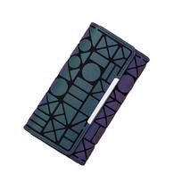 Brand Wallet Women's Clutch Luminous Long Wallet Geometry Lattice Female Card Holder Coin Purse MIT