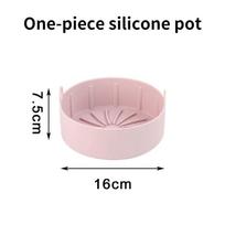 Air Fryer Silicone Pot Grill Pan Reusable Silicone Pot Baking Tray Multifunctional Silicone Pad Accessories Cake Baking Pans HI03-0009-pink