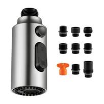 Kitchen Faucet Spray Head Replacement 3 Modes Universal Fit Faucet Nozzle with 9 Adapters Faucet Attachment