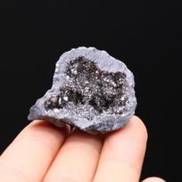 1Pc Natural Agate Cornucopia Crystal Cave Energy Gemstone Specimen Electroplated with Colour Ornament Decoration Small Home Furnishings 30-35mm MIT 3-3.5cm