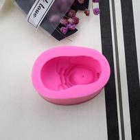 Baby Shoes Fondant Cake Mold Chocolate Mold Soap Mold Plaster Mold Candle Mold DIY Baking 3D Cake Tool Silicone Crafts 7.2x5.2x4.1cm rožinė
