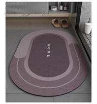 Bathroom Absorbent Floor Mat, Anti Slip Diatomaceous Mud Foot Mat, Quick Drying Toilet, Anti Fall Toilet Door Mat, Foot Mat 40cmx60cm pilka