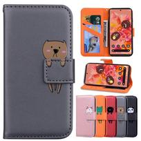 Animacinis telefono dėklas OPPO A74/ A54/ A93/ A94/ A16/ A16S/ A54S/ A53S/ A57/ A77 5G, odinė piniginė su atvartu ir kortelių laikikliu, atsparus smūgiams, su stoveliu OPPO A94 5G rožinė