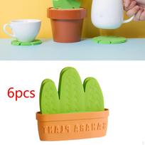 Coaster Set Heat Resistant Mat Protector Creative Plant Shaped Placemats Place Mats for Drinks