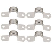100pcs 25mm U Shaped Saddle Clamp Air Tube Conduit Clips Detachable 304 Stainless Steel