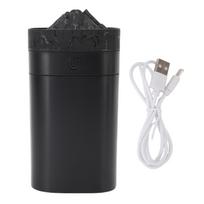 Mini drėkintuvas namams USB stalinis eterinių aliejų difuzorius 400ml aromaterapijos aparatas su įtrūkimais juoda