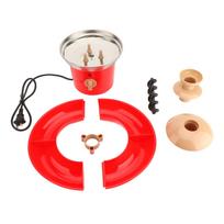 Elektrinis šokolado fontanas vakarėliams 30W 50HZ 3 pakopų šokolado fontanas ir fondiu L(for 6.5-9kg) red