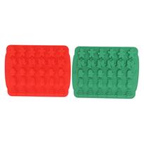 2pcs Christmas Theme Silicone Molds Heat Resistance Food Grade Christmas Fondant Molds for Frosting
