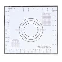 Baking Mat Silicone Non Slip Heat Resistant Dough Mat with Scale for Home Kitchen 29x26cmBlack