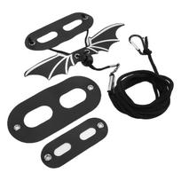 Lizard Bowtie Set Adjustable Bearded Dragons Bow Harness Set for Reptiles Apparel AccessoriesSilver black