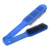 Bristle Hair Brush Anti Static Heat Resistant Double Sided Bristle Hair Brush CombYellow mėlyna