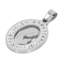 Virgin Mary Pendant Exquisite Carving Titanium Steel Virgin Mary Jewelry for Men Women Daily Wear sidabras